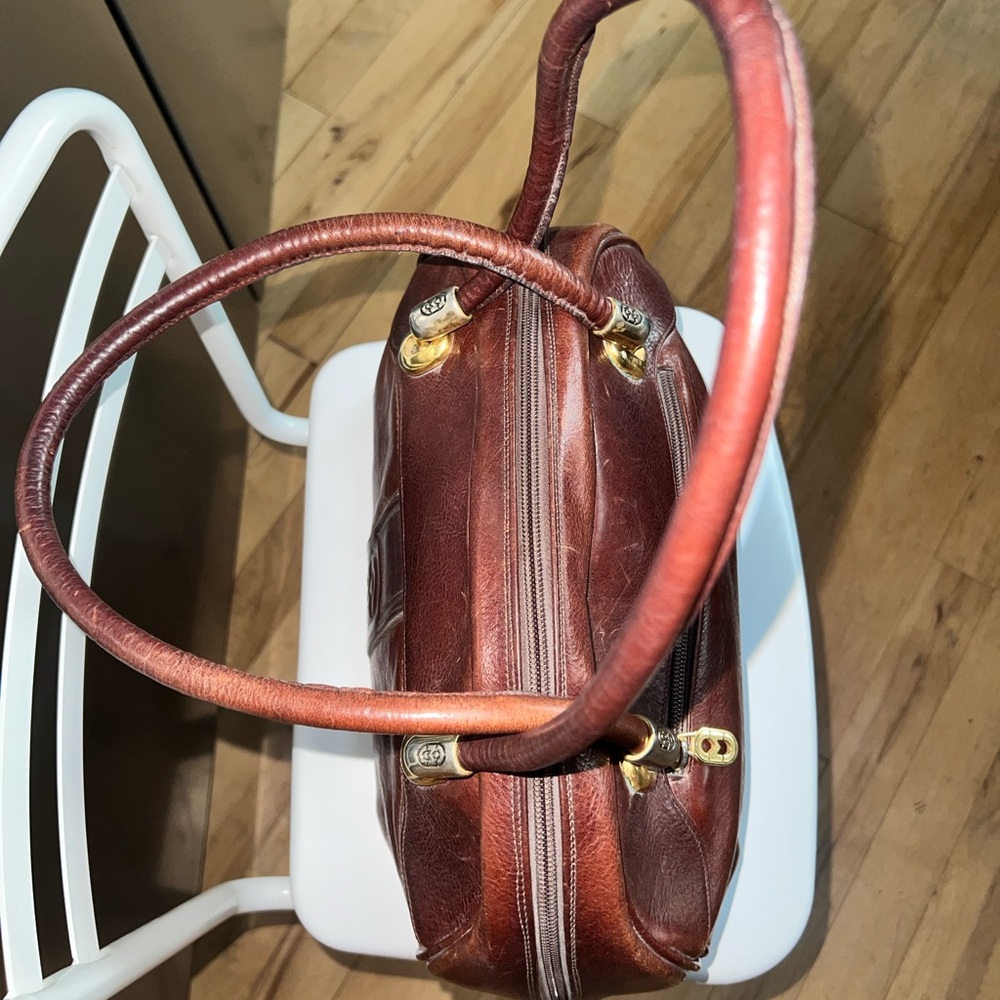 Vtg Marino Orlandi Rich Brown Leather Shoulder Bag, Designed and Made in Italy - Picture 5 of 5